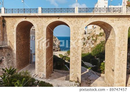 Beautiful scenery of Polignano a Mare, town in the province of Bari, Puglia. Beautiful scenery of Polignano a Mare, town in the province of Bari, Puglia. 89747457