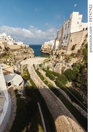 Beautiful scenery of Polignano a Mare, town in the province of Bari, Puglia. 89747482