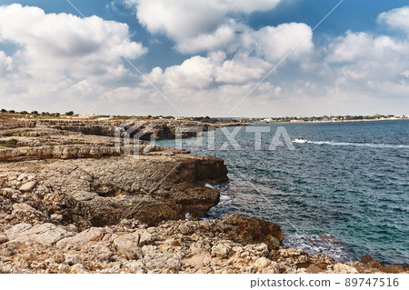 Beautiful scenery of Polignano a Mare, town in the province of Bari, Puglia. 89747516