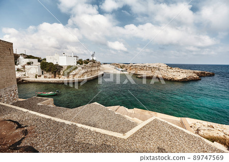 Beautiful scenery of Polignano a Mare, town in the province of Bari, Puglia. Beautiful scenery of Polignano a Mare, town in the province of Bari, Puglia. 89747569