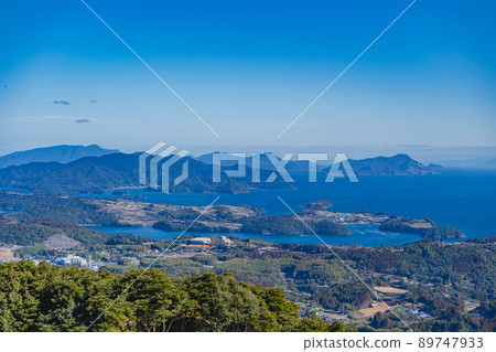 Scenery of Shimabara Amakusa seen from Gyonindake Scenery of Shimabara Amakusa seen from Gyonindake 89747933