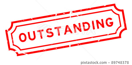 Grunge red outstanding word rubber seal stamp on white background Grunge red outstanding word rubber seal stamp on white background 89748378