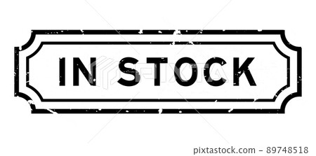 Grunge black in stock word rubber seal stamp on... - Stock Illustration ...