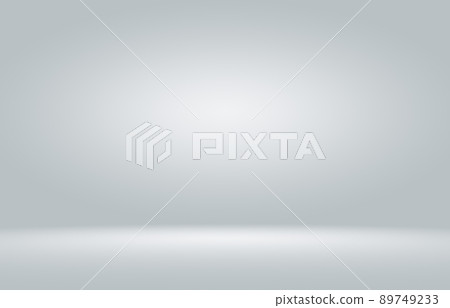 Empty white and grey studio backdrop background 89749233