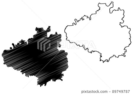 Chikkaballapura district (Karnataka State, Republic of India, Bangalore Division) map vector illustration, scribble sketch Chikkaballapura map 89749787