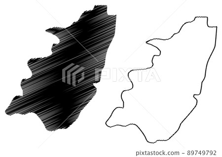 Chengalpattu district (Tamil Nadu State, Republic of India) map vector illustration, scribble sketch Chengalpattu map 89749792