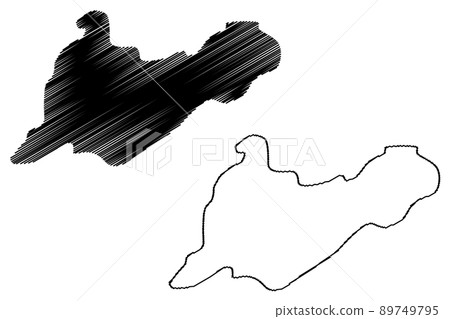 Charaideo district (Assam State, Republic of India) map vector illustration, scribble sketch Charaideo map 89749795