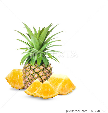 Fresh pineapple isolated on white background Fresh pineapple isolated on white background 89750132