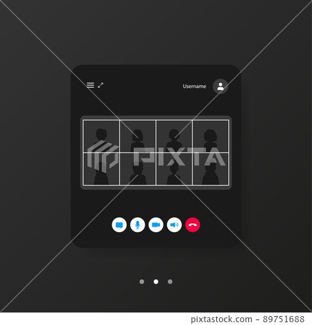 Icon with live chat video call. Isometric vector illustration. Editable vector stroke. Online video 89751688