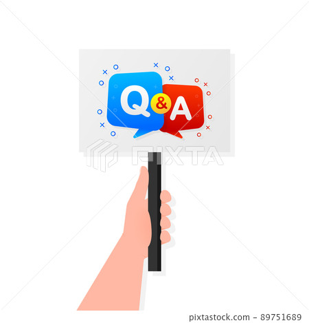 Question and Answer Bubble Chat icon. Vector illustration Question and Answer Bubble Chat icon. Vector illustration 89751689