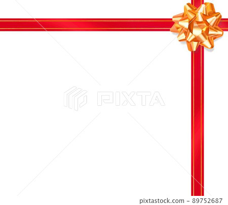 Antique, fashionable and luxurious gifts Red velvet material ribbon illustration White background background material 89752687