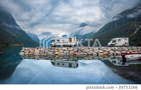 Family vacation travel RV, holiday trip in motorhome Family vacation travel RV, holiday trip in motorhome 89753266