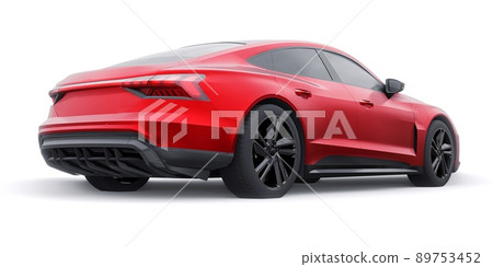 Premium electric sports sedan. Car isolated on white background. 3d rendering. Premium electric sports sedan. Car isolated on white background. 3d rendering. 89753452