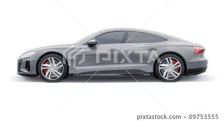 Premium electric sports sedan. Car isolated on white background. 3d rendering. 89753555