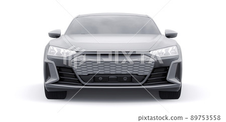 Premium electric sports sedan. Car isolated on white background. 3d rendering. 89753558
