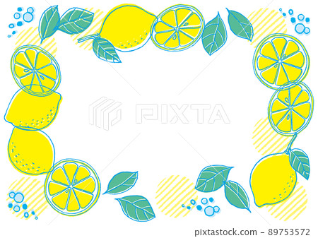 Hand-painted lemon frame 89753572