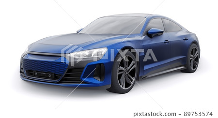 Premium electric sports sedan. Car isolated on white background. 3d rendering. Premium electric sports sedan. Car isolated on white background. 3d rendering. 89753574