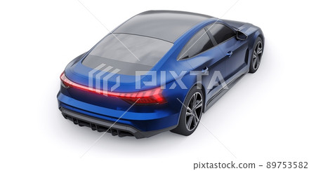 Premium electric sports sedan. Car isolated on white background. 3d rendering. Premium electric sports sedan. Car isolated on white background. 3d rendering. 89753582