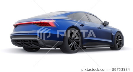 Premium electric sports sedan. Car isolated on white background. 3d rendering. Premium electric sports sedan. Car isolated on white background. 3d rendering. 89753584