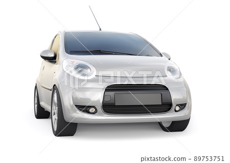 Gray metallic ultra compact city car for the cramped streets of historic cities with low fuel consumption. 3d rendering 89753751