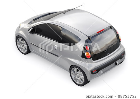 Gray metallic ultra compact city car for the cramped streets of historic cities with low fuel consumption. 3d rendering 89753752