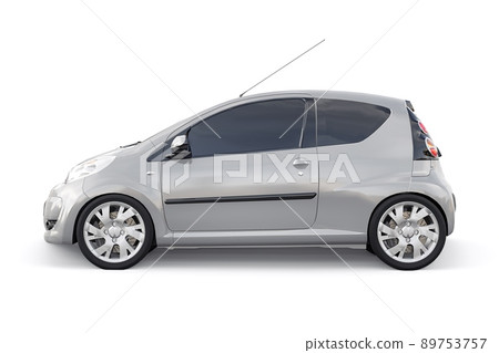 Gray metallic ultra compact city car for the cramped streets of historic cities with low fuel consumption. 3d rendering 89753757