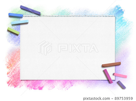Colorful pastel gradient background with sketchbook 89753959