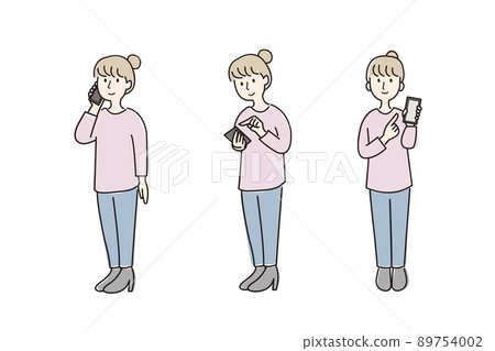 智能手機的女人 89754002