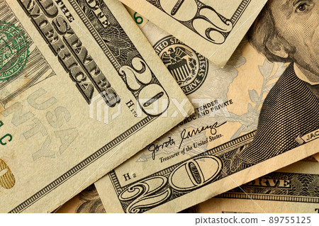 Big amount of old 20 dollar bills details on macro photography. Money earnings, payday or tax paying period Big amount of old 20 dollar bills details on macro photography. Money earnings, payday or tax paying period 89755125