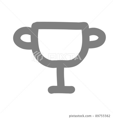 Trophy icon rough hand-painted style 89755562