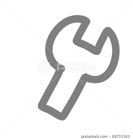 Wrench icon rough hand-painted style 89755563