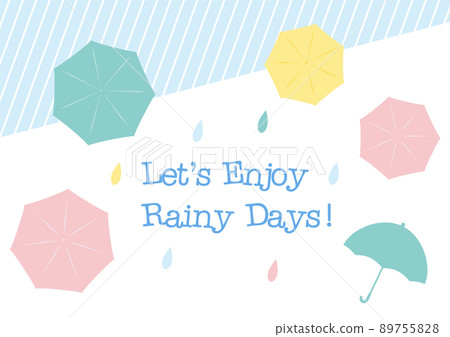 Enjoy a rainy day! Image background - Stock Illustration [89755828] - PIXTA