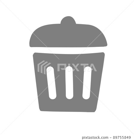 Simple icon of trash can rough hand-painted 89755849