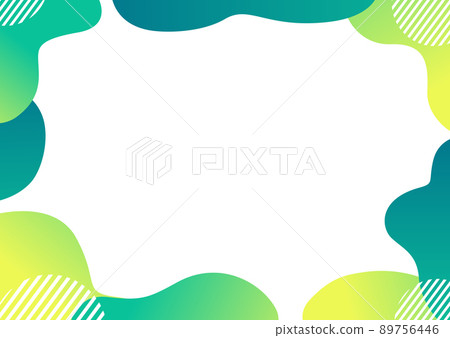 Green wave geometric pattern background material Green wave geometric pattern background material 89756446
