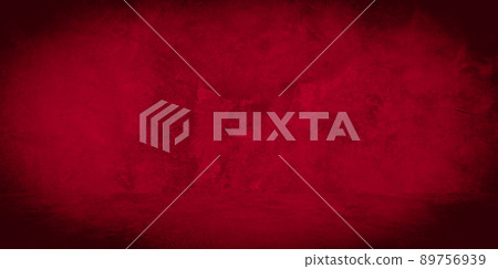 Old wall texture cement black red background abstract dark color design are light with white gradient background. 89756939