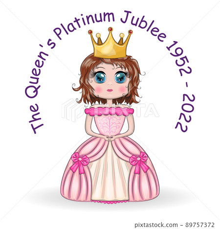 Queen Elizabeth Platinum Jubilee celebration poster. Queen reigns for 70 years 89757372