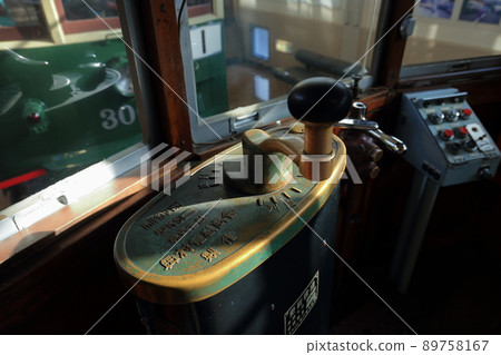 Nostalgic tram driver's seat (Retro Denshakan tram 1400, 1421, Nisshin City, Aichi Prefecture) 89758167