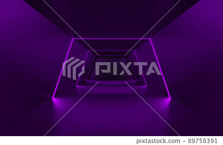3d rendering of purple glowing neon light abstract background, sci-fi, technology concept, product display, showroom, Illustration, wallpaper 89758391