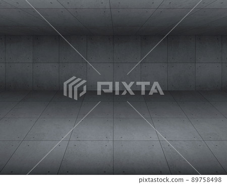 Empty room with concrete floor and wall 3D Render 89758498