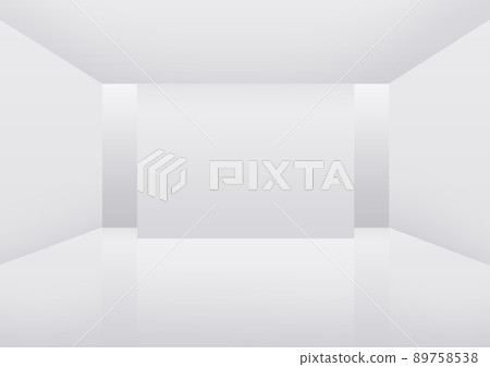 White clean empty architecture interior space room studio background wall display products minimalistic. 3d rendering 89758538