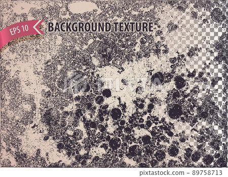Isolated rough overlay grunge texture with distressed effect. Abstract background to imitate vintage scrapes, scratch, roughness, cuts. Vector backdrop. 89758713