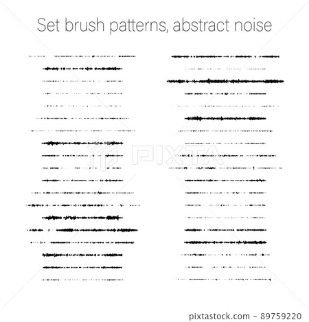 Set brush patterns, chaotic noise templates abstract for digital brushstroke. Paintbrush stripes. Set brush patterns, chaotic noise templates abstract for digital brushstroke. Paintbrush stripes. 89759220