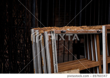 Removed old wooden windows Removed old wooden windows 89760347