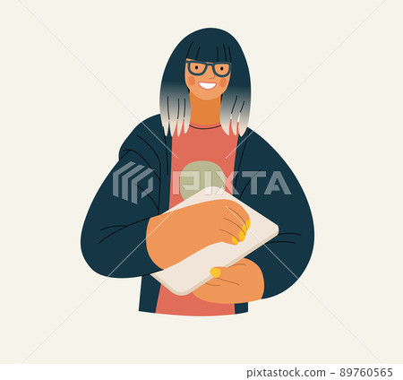 People portrait - Student -Modern flat vector concept illustration of a young female student, half-length portrait, user avatar. Creative landing web page illustartion People portrait - Student -Modern flat vector concept illustration of a young female student, half-length portrait, user avatar. Creative landing web page illustartion 89760565