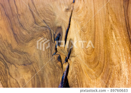 Wood surface with deep cracks backgrounds, textures top view. Brown tabletop, wall, parquet floor board in modern interior. Unpainted natural wooden furniture. Curving lines of a trunk. Rough timber. Wood surface with deep cracks backgrounds, textures top view. Brown tabletop, wall, parquet floor board in modern interior. Unpainted natural wooden furniture. Curving lines of a trunk. Rough timber. 89760683