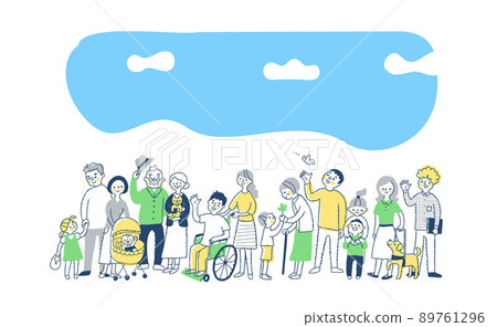 Diversity, various people, whole body 89761296