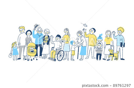 Diversity, various people, whole body 89761297