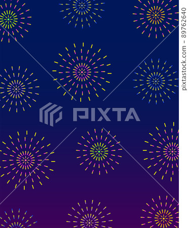 Colorful fireworks background illustration Colorful fireworks background illustration 89762640