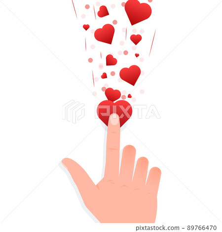 Donate heart in flat style. Vector flat illustration. 89766470