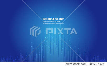 Glowing lines internet speed sense vector background emitting upwards 89767324